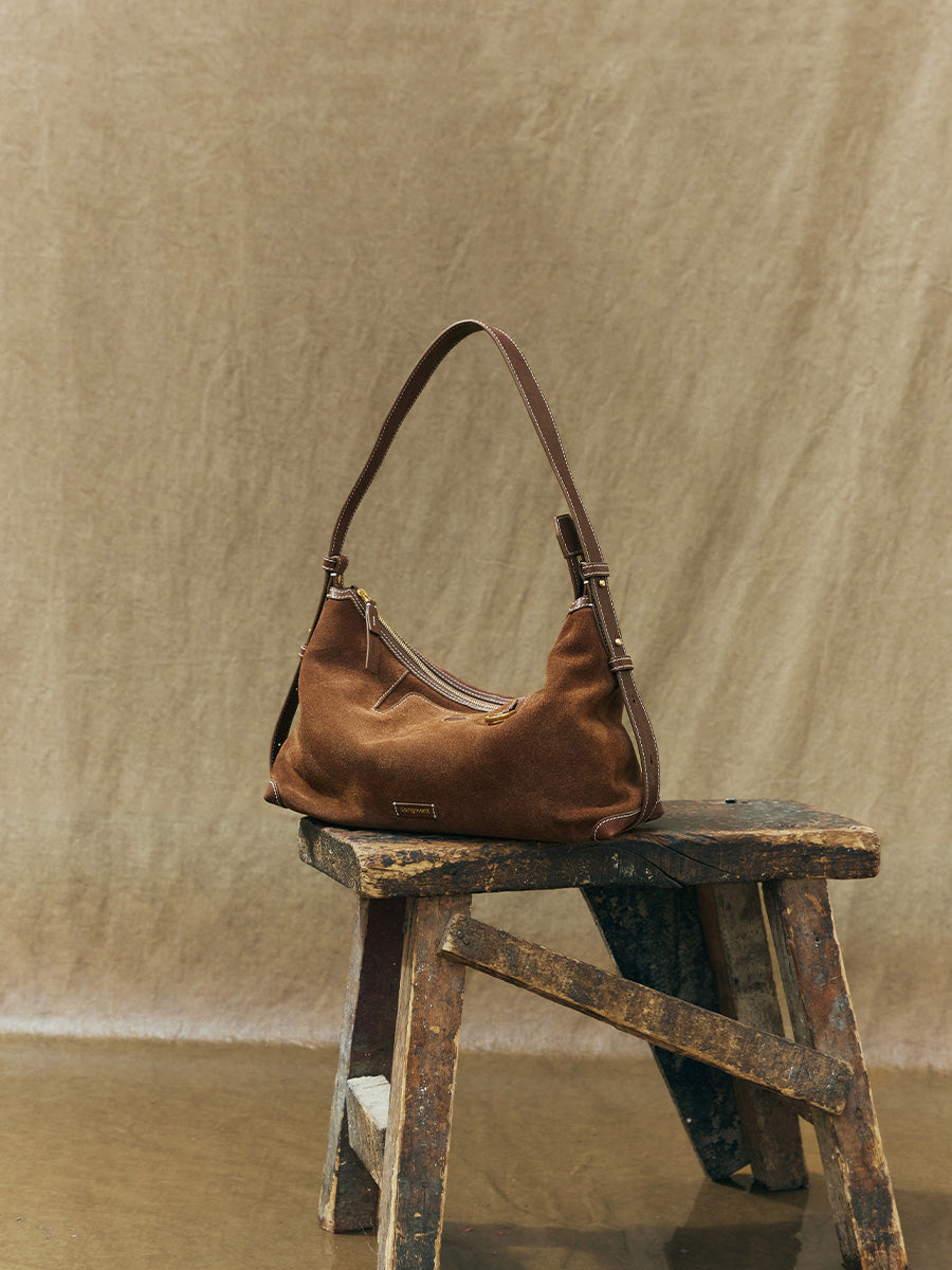 Loreva Small Hobo Çanta - Süet taba