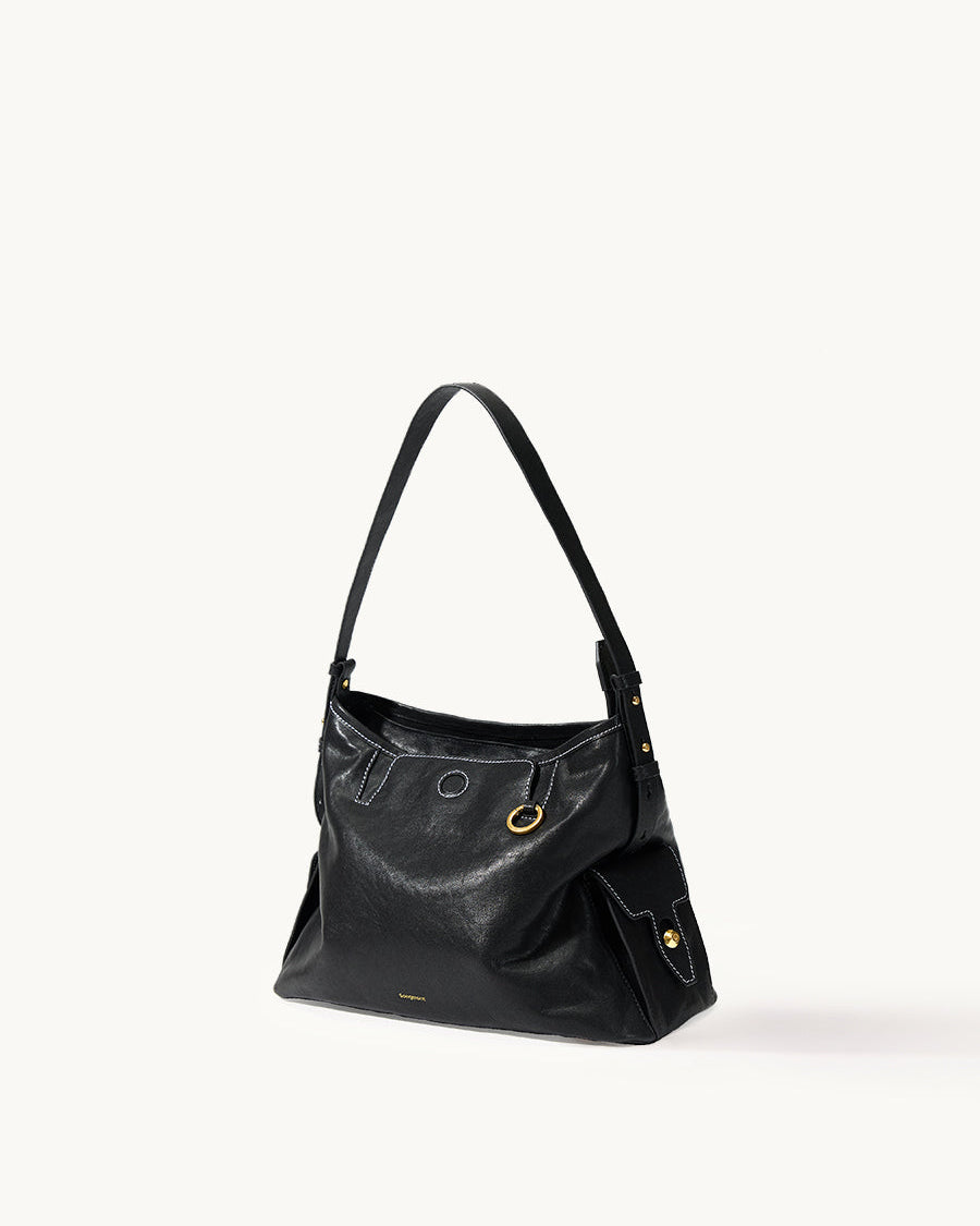 Loreva Medium Hobo Çanta - Siyah