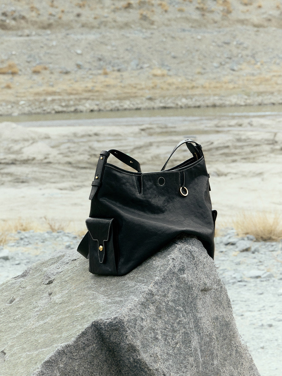 Loreva Medium Hobo Çanta - Siyah