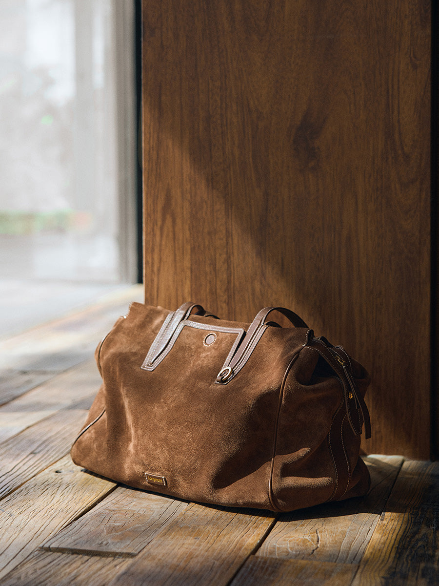 Evara Duffle Çanta - Süet taba