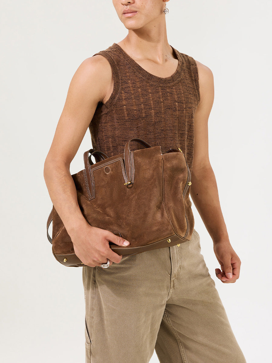 Evara Duffle Çanta - Süet taba