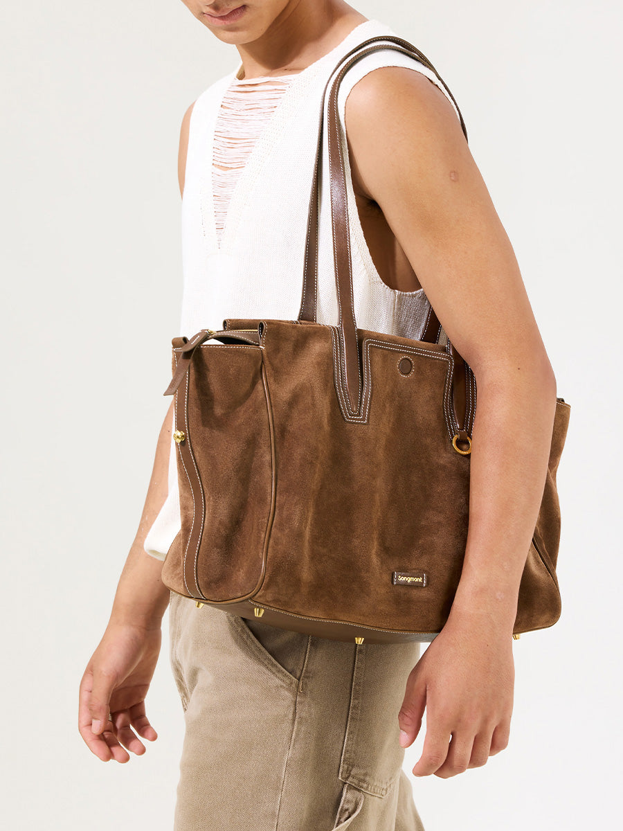 Evara Duffle Çanta - Süet taba