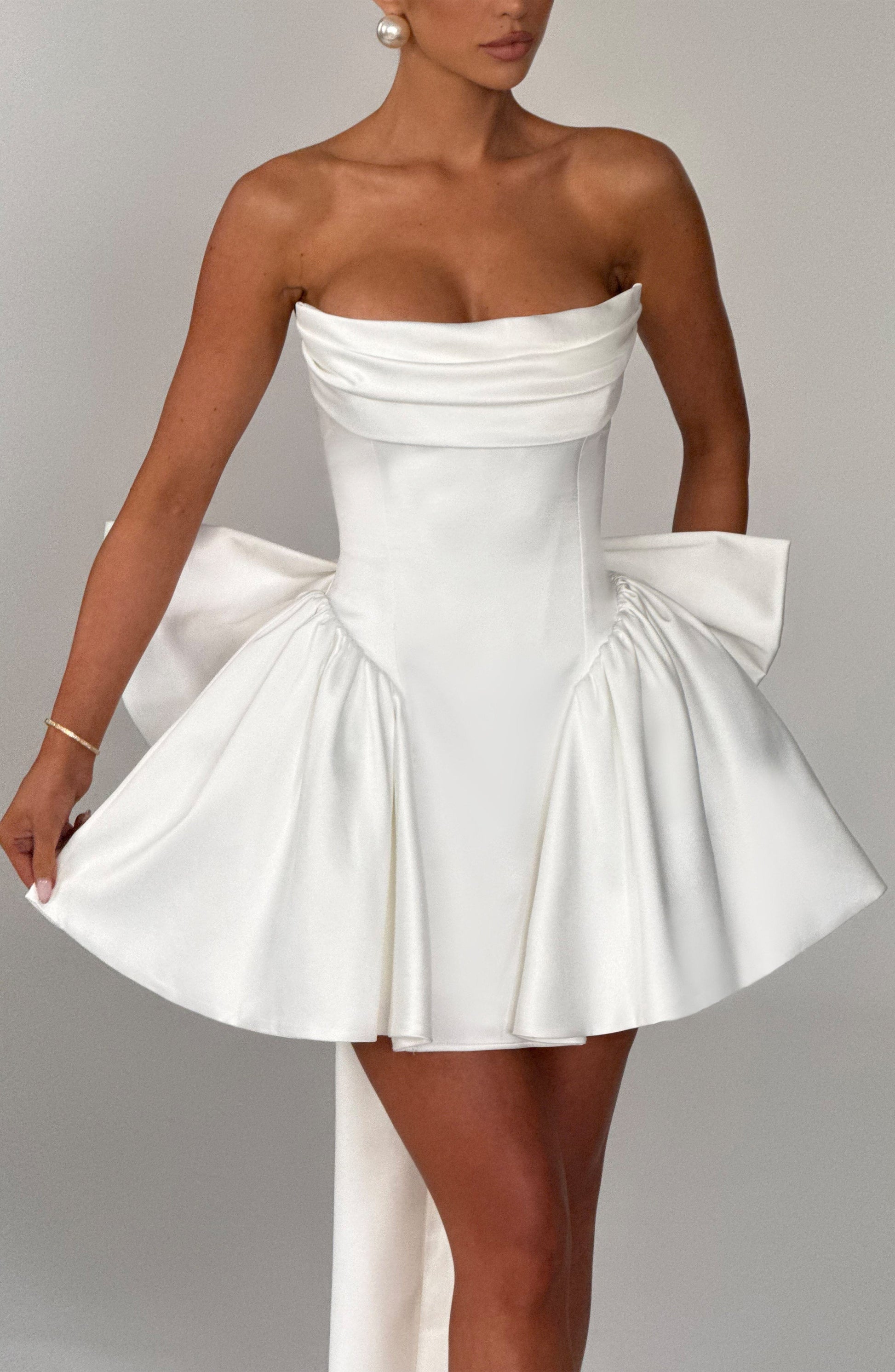 Trinity Mini Elbise - Ivory